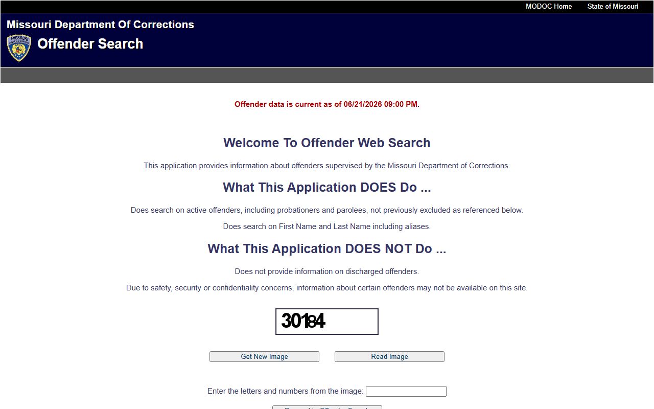 Vernon County arrest records and court charges Missouri DOC offender search