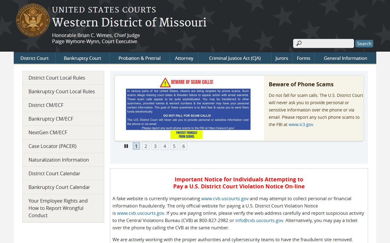 Vernon County Circuit Court records and Western District of Missouri federal court context