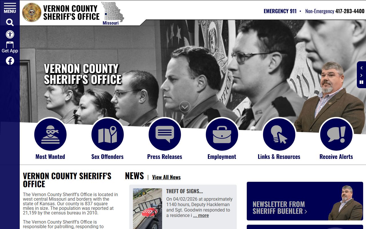 Vernon County Court records sheriff and jail information