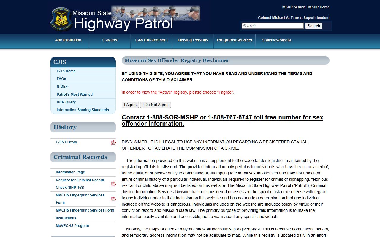 Vernon County inmate search Missouri sex offender registry source